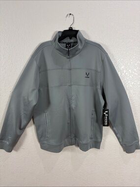 Messi Collection,Size XXL,Men's Grey Full-Zip Track Jacket